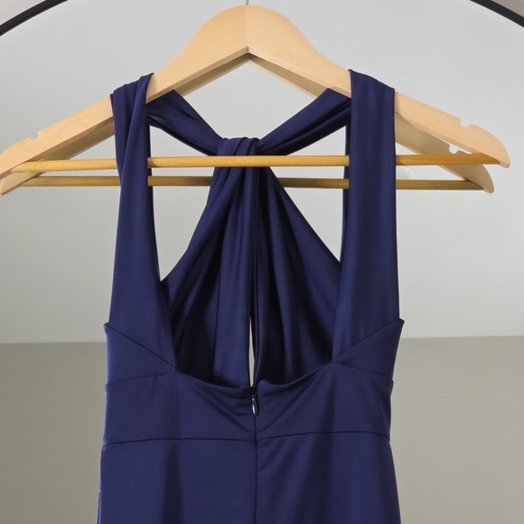 NWT Michael Costello x Revolve Nico Halter Midi Cocktail Dress in Navy, Size XS - Picture 6 of 11